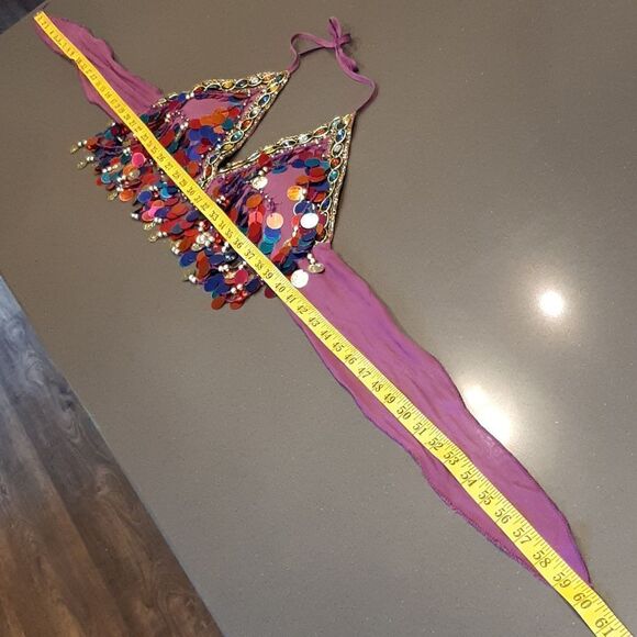 Sparkly Colorful Jingly Costume Halter - Picture 9 of 11